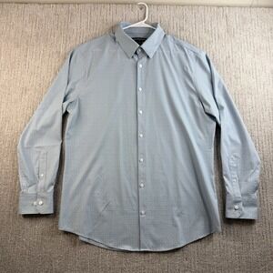 Mizzen Main Leeward Button Up Shirt Men's Size Large TRIM Fit Blue